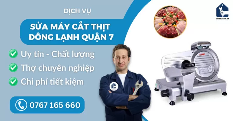 Sửa máy cắt thịt đông lạnh quận 7 suadienlanh.vn