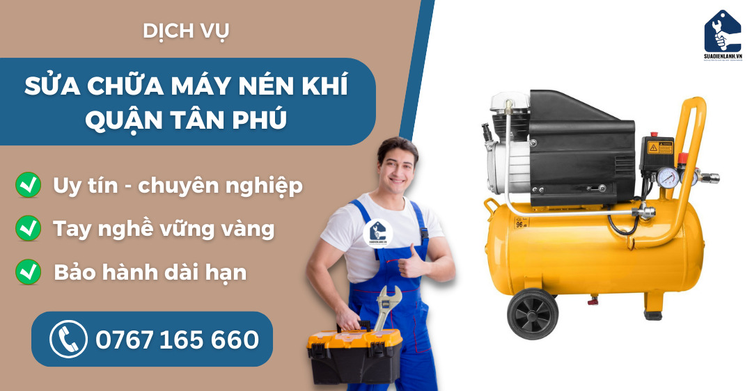 Sửa chữa máy nén khí quận Tân Phú suadienlanh.vn