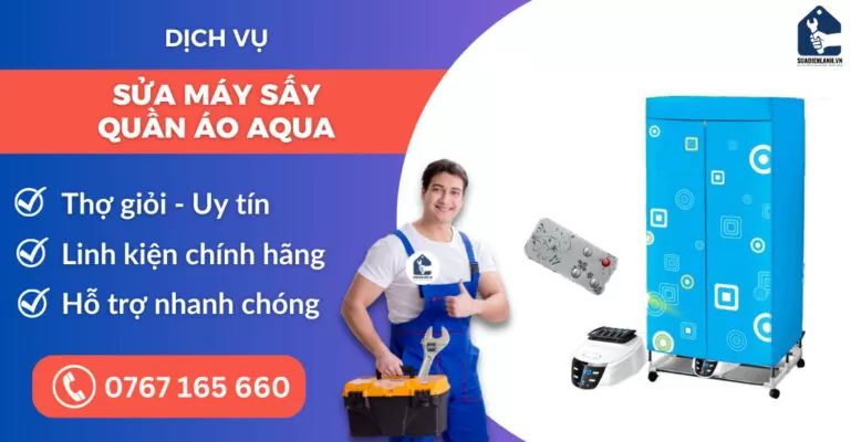 sửa máy sấy quần áo Aqua suadienlanh.vn