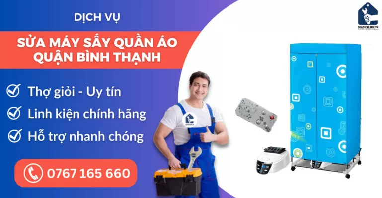 sửa máy sấy quần áo quận Bình Thạnh suadienlanh.vn