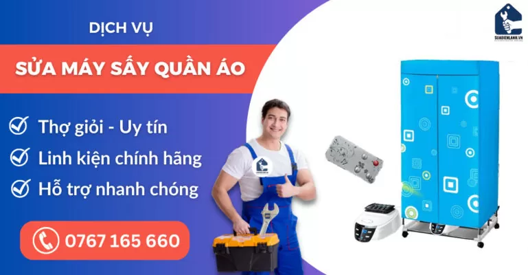 sửa máy sấy quần áo suadienlanh.vn