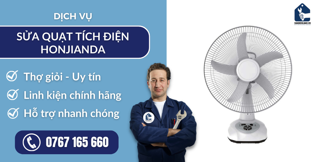 sửa quạt tích điện Honjianda suadienlanh.vn
