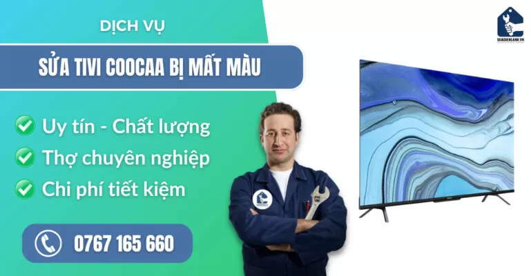 sửa tivi Coocaa bị mất màu suadienlanh.vn