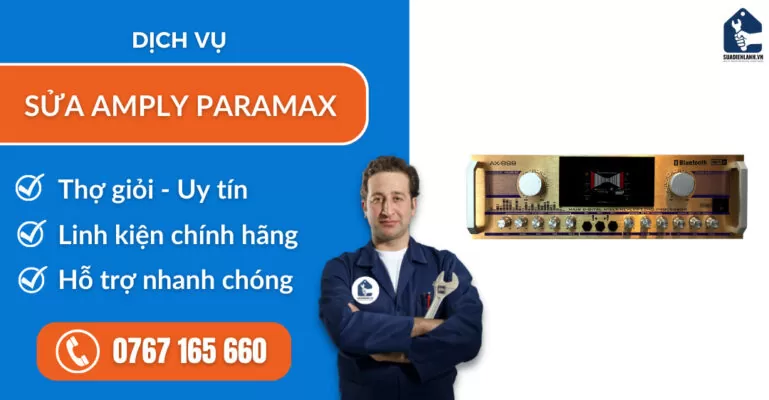 sửa amply Paramax suadienlanh.vn