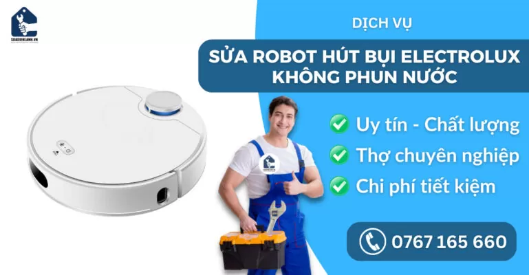 sửa robot hút bụi electrolux không phun nước suadienlanh.vn