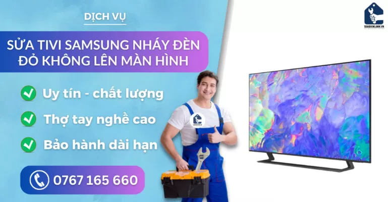 sửa tivi Samsung nháy đèn đỏ không lên màn hình suadienlanh.vn
