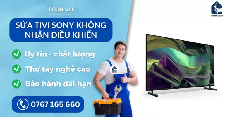 sửa tivi Sony không nhận điều khiển suadienlanh.vn