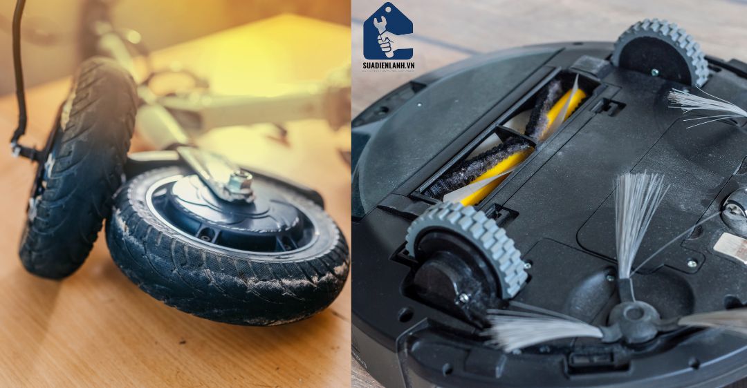 Thay bánh xe robot hút bụi