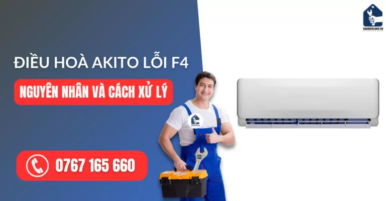 điều hòa Akito lỗi f4 suadienlanh.vn
