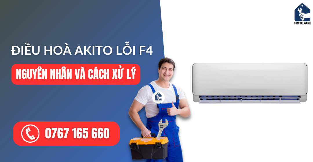 điều hòa Akito lỗi f4 suadienlanh.vn