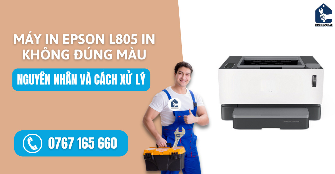 máy in Epson L805 in không đúng màu suadienlanh.vn