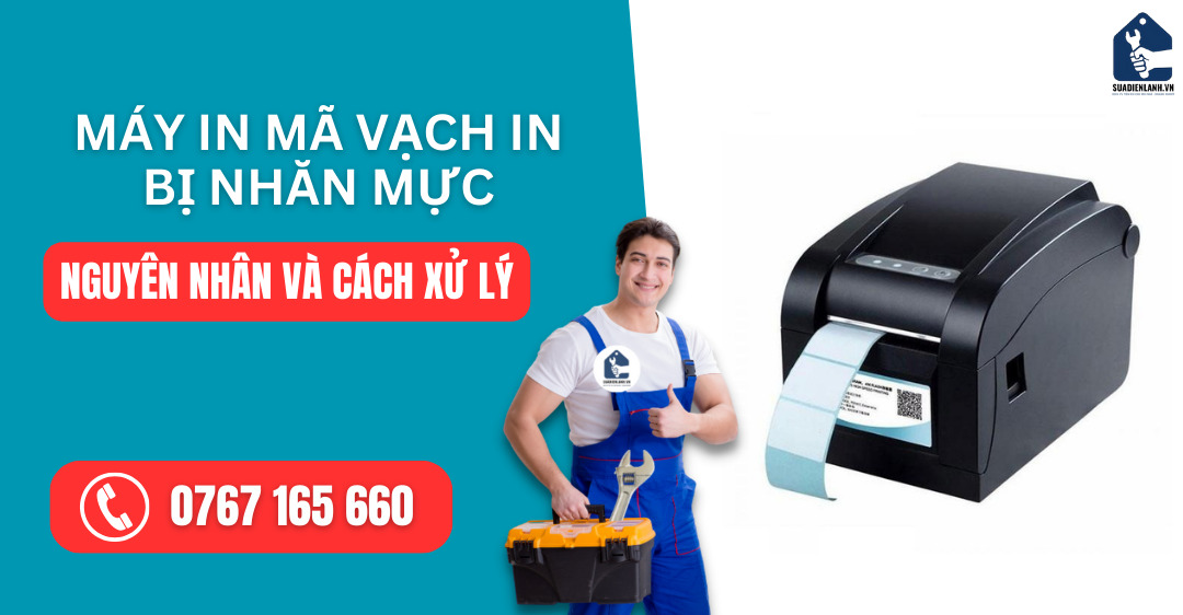 máy in mã vạch in bị nhăn mực suadienlanh.vn