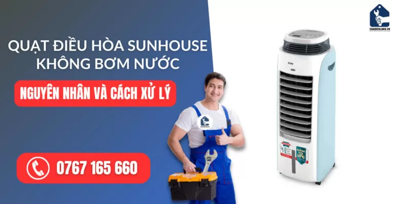 quạt điều hòa Sunhouse không bơm nước suadienlanh.vn