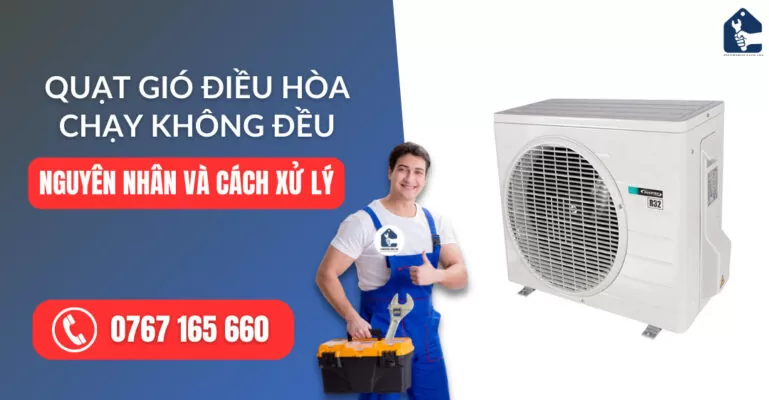 quạt gió điều hòa chạy không đều suadienlanh.vn