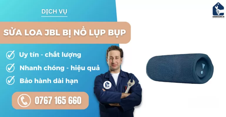 sửa loa JBL bị nổ lụp bụp suadienlanh.vn