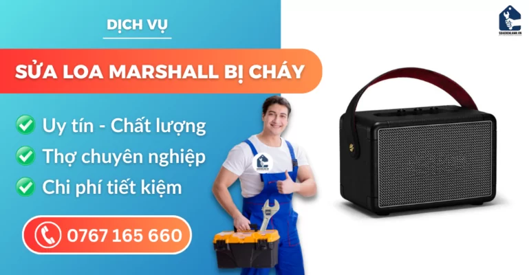 sửa loa Marshall bị cháy suadienlanh.vn