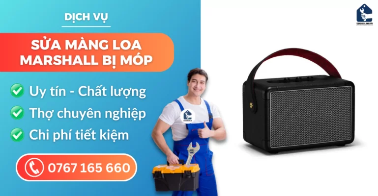 sửa màng loa Marshall bị móp suadienlanh.vn