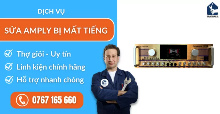 sửa amply bị mất tiếng suadienlanh.vn