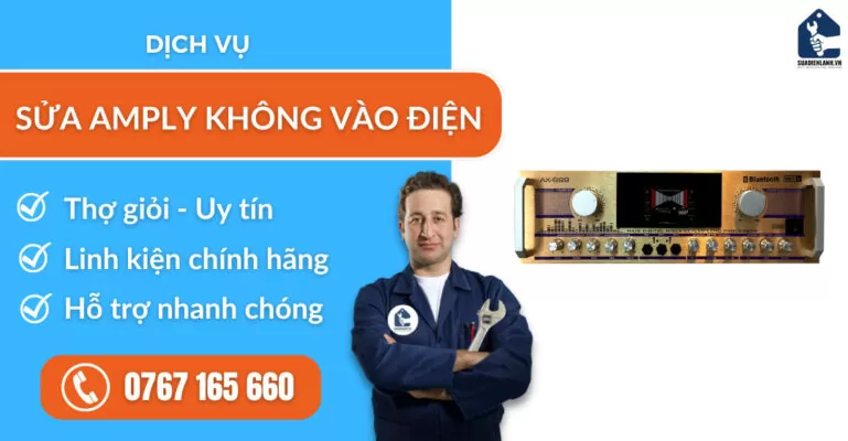 sửa amply không vào điện suadienlanh.vn