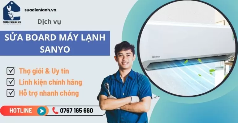 sửa board máy lạnh sanyo