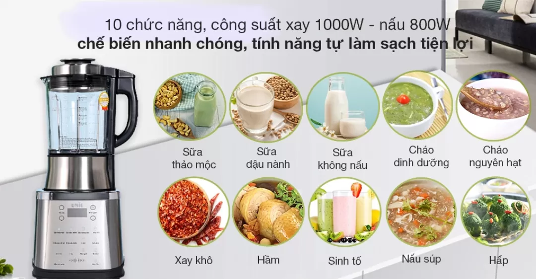 Ưu điểm của máy làm sữa hạt UNIE
