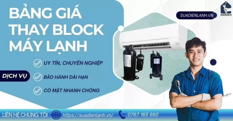 Bảng giá thay block máy lạnh Suadienlanhvn