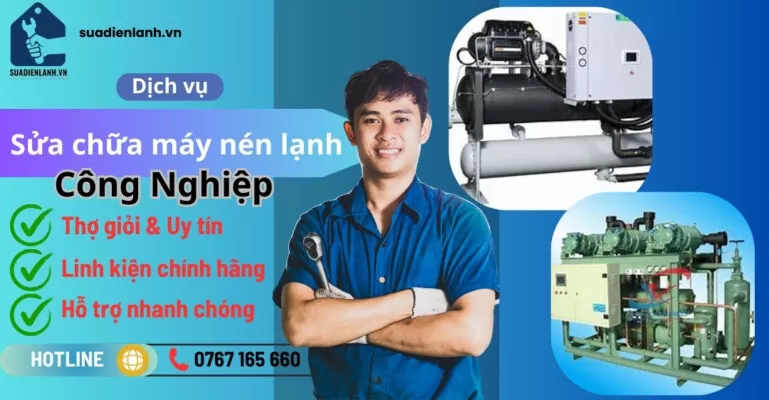 sửa chữa máy nén lạnh công nghiệp suadienlanh.vn