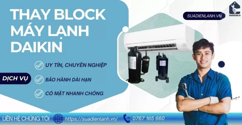 Thay block máy lạnh Daikin Suadienlanhvn