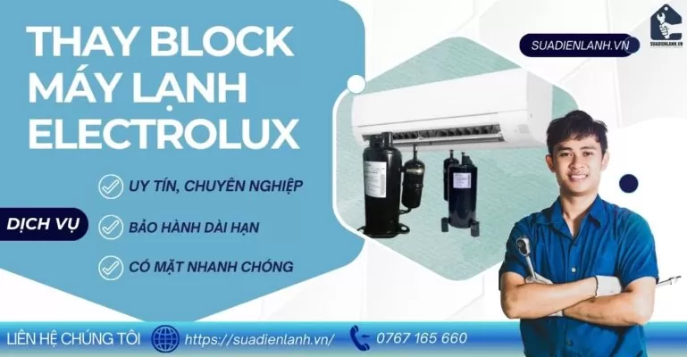 Thay block máy lạnh Electrolux Suadienlanhvn