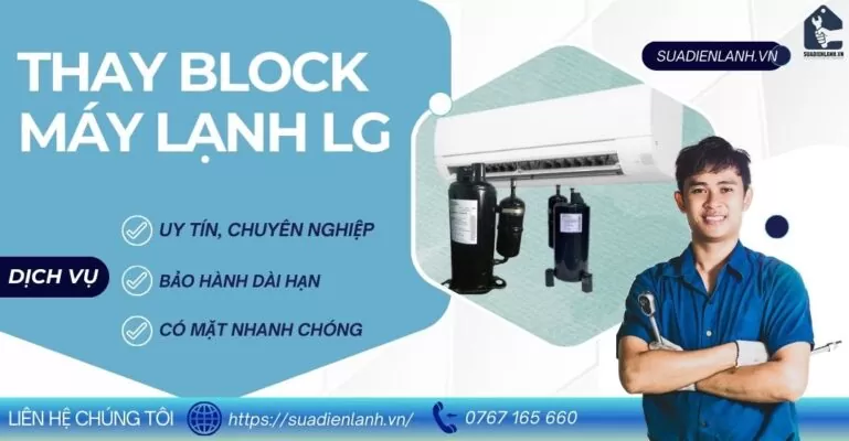 Thay block máy lạnh LG Suadienlanhvn