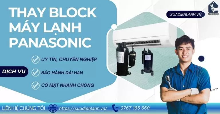 Thay block máy lạnh Panasonic Suadienlanhvn