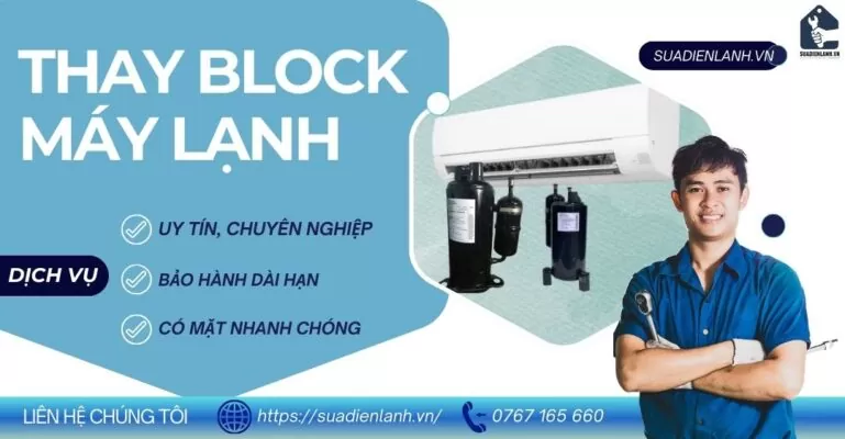 Thay block máy lạnh Suadienlanhvn
