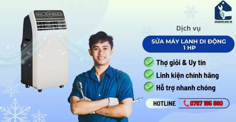 sửa máy lạnh di động 1 HP suadienlanh.vn