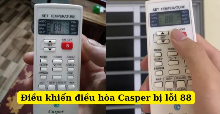 điều khiển điều hòa casper bị lỗi 88