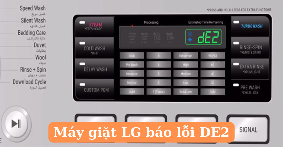 máy giặt LG báo lỗi DE2
