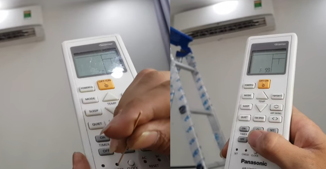 Cách check lỗi điều hoà Panasonic bằng điều khiển