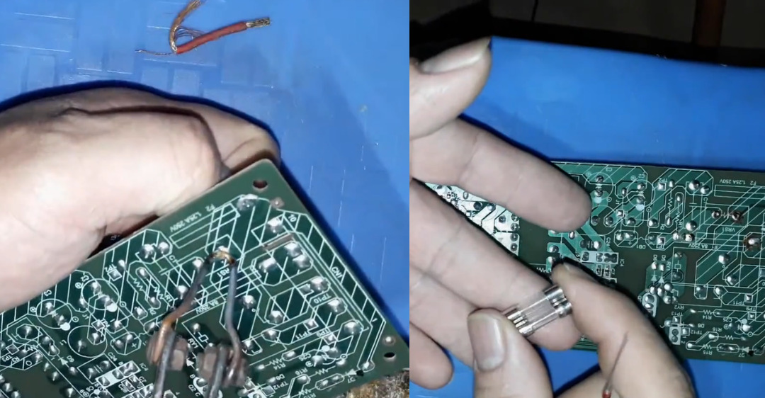 Thay thế linh kiện hỏng (cầu chì và bảo vệ nguồn)