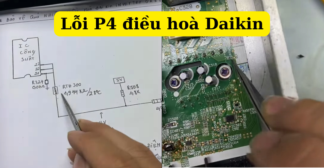 Lỗi P4 điều hoà Daikin