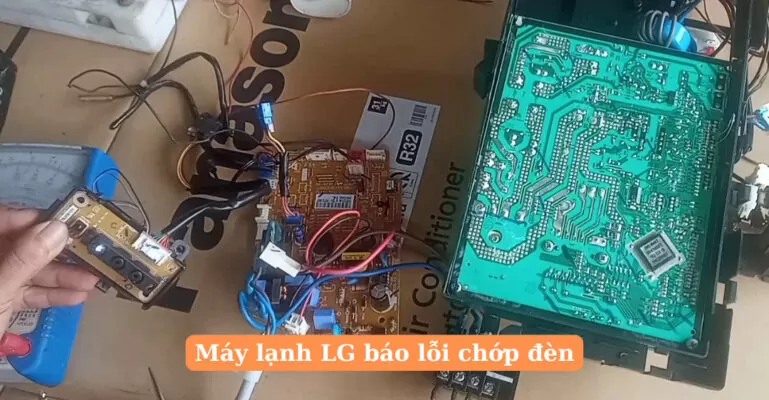 máy lạnh lg báo lỗi chớp đèn
