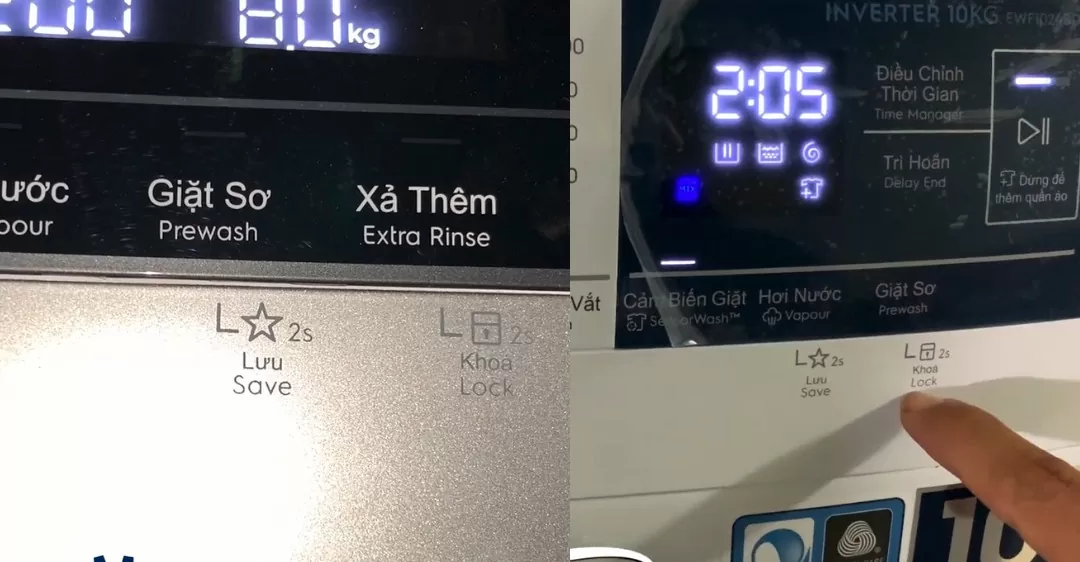Cách khắc phục lỗi LOC trên máy giặt Electrolux