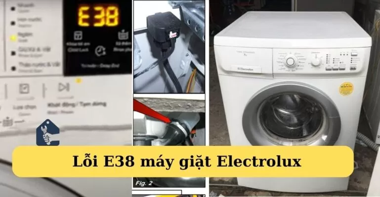 dấu hiệu nhận biết lỗi e38 máy giặt electrolux