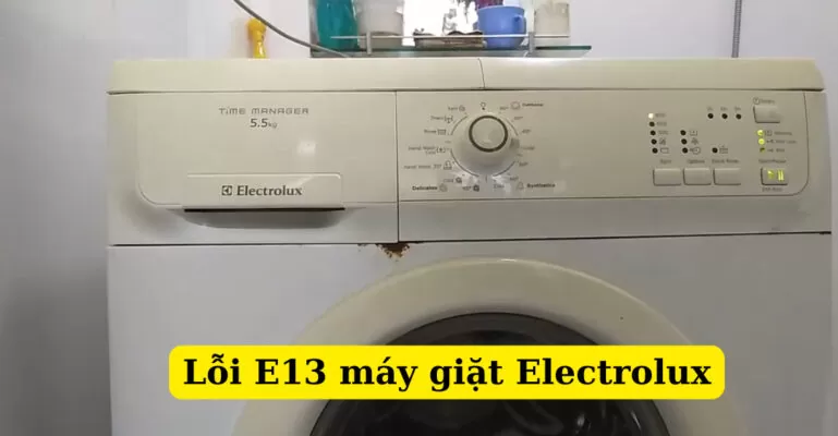 lỗi e13 máy giặt electrolux