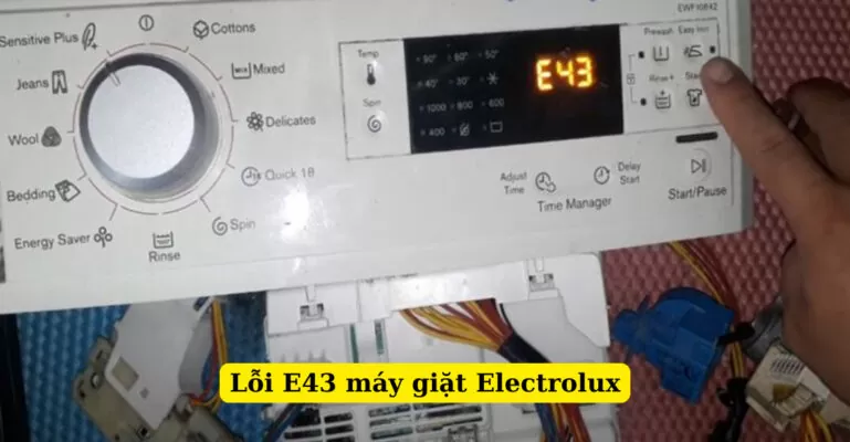 lỗi e43 máy giặt electrolux