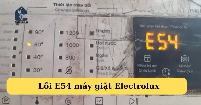 Lỗi E54 máy giặt Electrolux