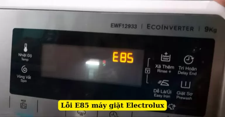 lỗi e85 máy giặt electrolux