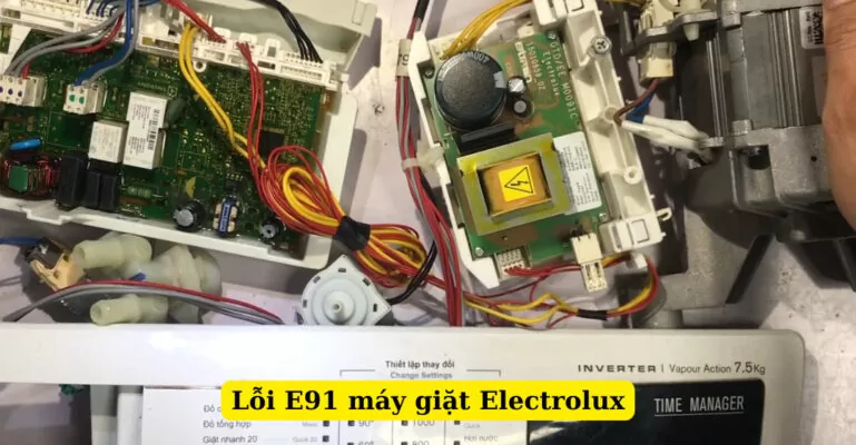 lỗi e91 máy giặt electrolux