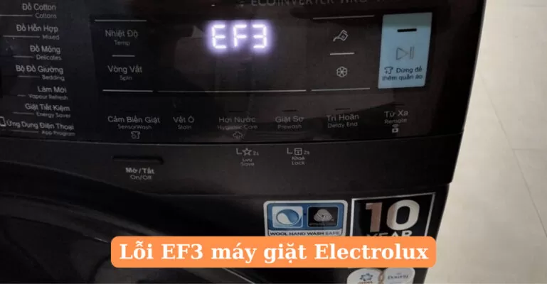 lỗi ef3 máy giặt electrolux