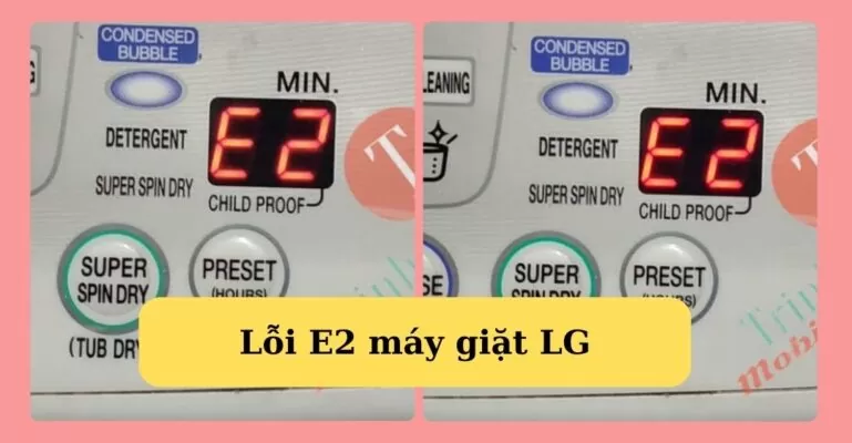 Lỗi E2 máy giặt LG