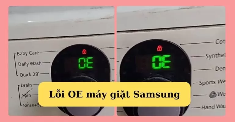 Lỗi OE máy giặt Samsung