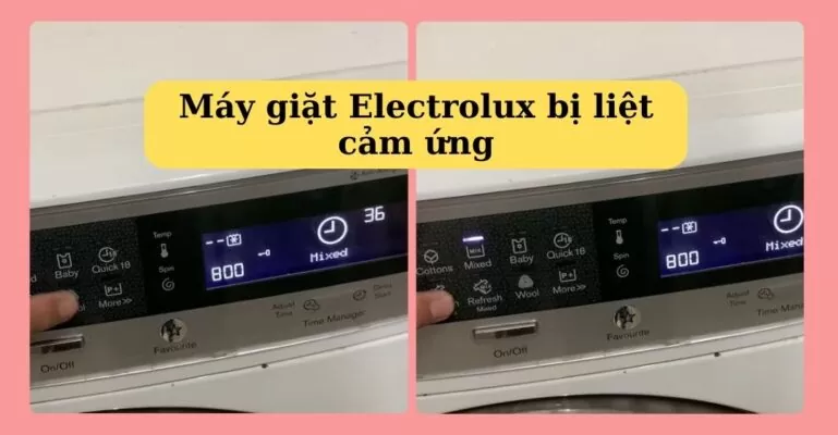 Dấu hiệu máy giặt Electrolux bị liệt cảm ứng
